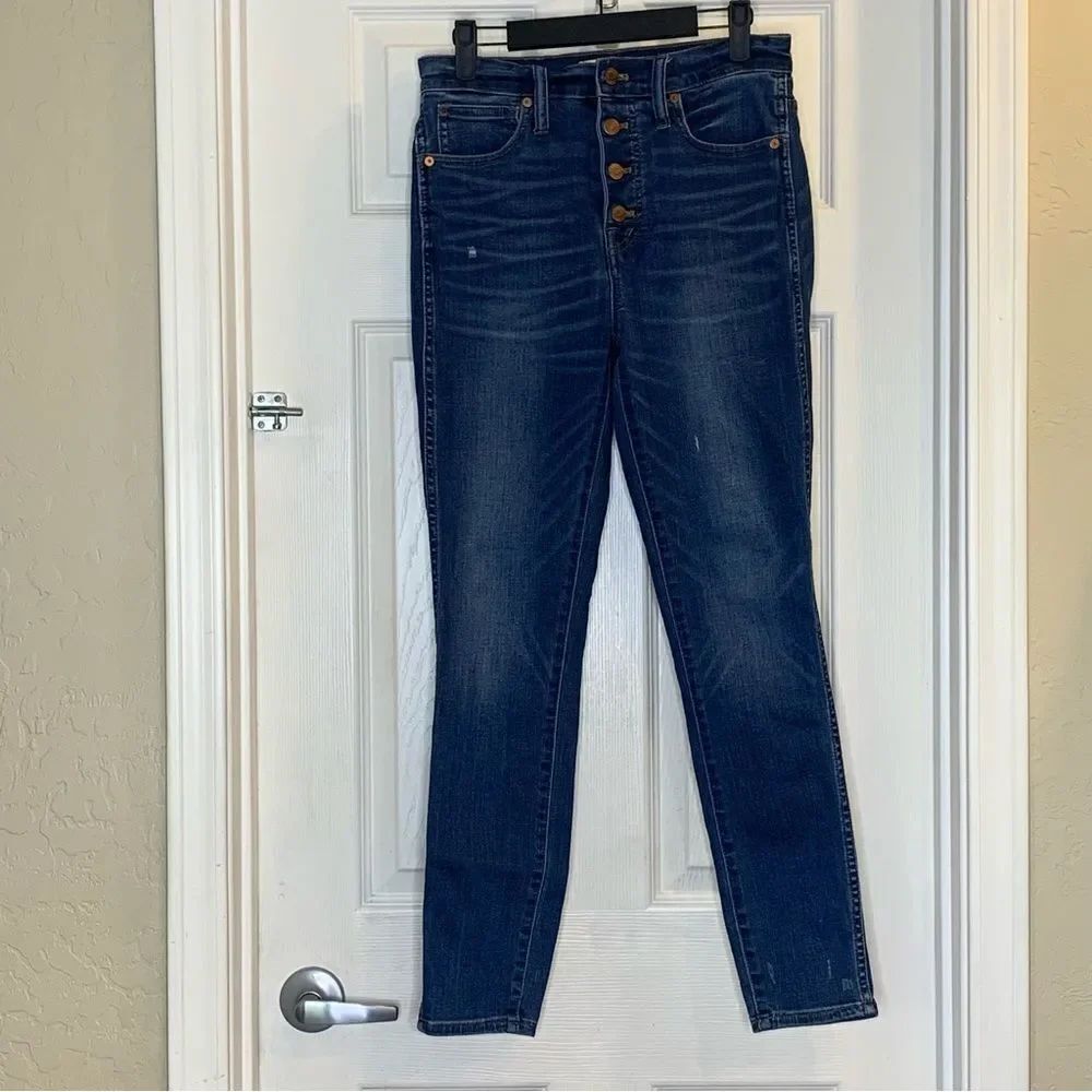 Madewell 10” High Rise Skinny Jeans Button Fly Size 27